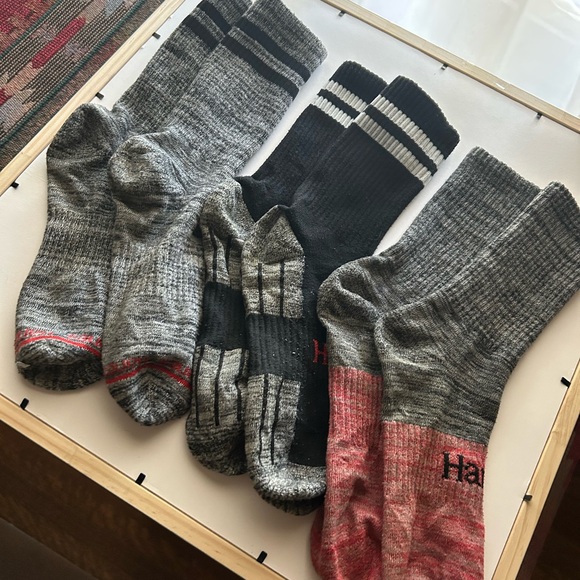 Hanes Men's Athletic Socks in Gray, Black, and Red - Picture 2 of 2